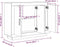 vidaXL - Dressoir - 92x35x75 - cm - bewerkt - hout - sonoma - eikenkleurig