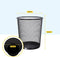 BRASQ 2x Papierbak Rond - 12 Liter - Geperforeerd - Zwart