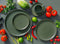 Palmer Bord Sandy Loam 17 cm Groen Stoneware 2 stuks