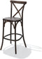 Essentials Crossback barkruk massiefhout - bruin - set van 3 - 50x51x114cm (LxBxH)