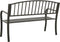 vidaXL - Tuinbank - 120 - cm - staal - grijs