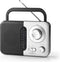 Nedis RDFM1300WT - Portable FM-Radio - Lichtgewicht met hoofdtelefoonaansluiting - Wit