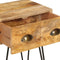 vidaXL - Nachtkastje - 40x30x50 - cm - massief - mangohout