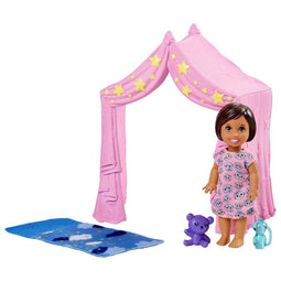 Barbie FXG97 - Speelset Slaaptijd Skipper - 5-delig - Roze/blauw