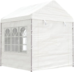 vidaXL - Prieel - met - dak - 8,92x2,28x2,69 - m - polyetheen - wit