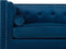 AVALDSENES - Chesterfield bank 2-zits - Blauw - Fluweel