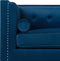 AVALDSENES - Chesterfield bank 2-zits - Blauw - Fluweel