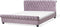 AVALLON - Tweepersoonsbed - Roze - 180 x 200 cm - Fluweel
