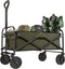 Avalo Bolderkar XL - Opvouwbaar - Tot 110KG - 91x51x103 CM - 120L - 360º Wielen - Groen