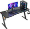 Avalo Gaming Bureau - 120x60x73 CM - Game Desk Met LED Verlichting - Gaming Desk - Tafel - Zwart