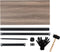 Avasco Stellingkast Maxi - stellingrek - houtlook - zwart metalen frame - 176x90x45 - 5 planken