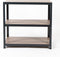 Avasco Stellingkast Table - laag stellingrek - houtlook - zwart metalen frame - 88x90x45 - 3 planken