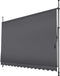 tectake® Klemluifel - Balkonluifel met handzwengel - UV-bestendig en waterafstotend - Breedte 350 cm - Antraciet