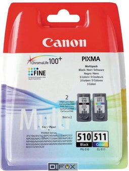 Canon PG-510/CL-511 - Inktcartridge - 2 originele cartridges - Zwart en kleur (2 stuks)