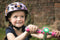 Mini Hornit Lids Fietshelm voor Kinderen met LED achterlicht - Pug Puppies (M)