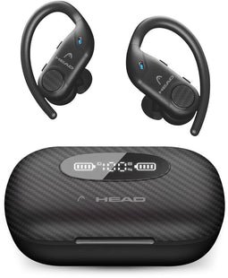 Head HDTW03 - Draadloze oorhaak headset - Bluetooth 5.3 Gesprekken/Muziek/Sport Zwart