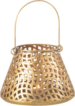 J-Line theelichthouder Oosters - metaal/glas - goud