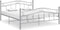 vidaXL - Bedframe - metaal - grijs - 180x200 - cm