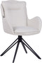 AVELAR - Set van 2 eetkamerstoelen - Lichtbeige - Polyester