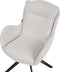 AVELAR - Set van 2 eetkamerstoelen - Lichtbeige - Polyester