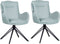 AVELAR - Set van 2 eetkamerstoelen - Mintgroen - Polyester