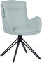 AVELAR - Set van 2 eetkamerstoelen - Mintgroen - Polyester