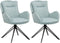 AVELAR - Set van 2 eetkamerstoelen - Mintgroen - Polyester