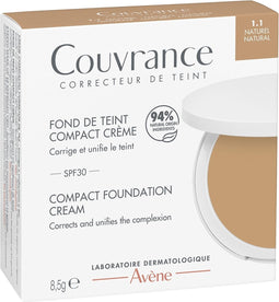 Avène Foundation Couvrance Fond de Teint Compact Crème 1.1 Naturel 8.5gr