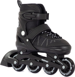 Aventuri Verstelbare Inline Skates - Semi-softboot Skeelers - Verstelbaar Maat 38-41 (L) - Voor Jongens en Meisjes - Zwart