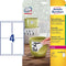 Avery afneembare weerbestendige etiketten formaat 991 x 139 mm (b x h) wit doos van 80 etiketten