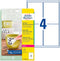 Avery afneembare weerbestendige etiketten formaat 991 x 139 mm (b x h) wit doos van 80 etiketten