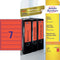 Avery Border Binder Labels, Red 192 x 38mm (20)