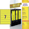 Avery Border Binder Labels, Yellow 192 x 38mm (20)
