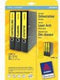 Avery Border Binder Labels, Yellow 192 x 38mm (20)