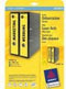 Avery Border Binder Labels, Yellow 61 x 297mm (20)