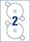 Avery CD Etiketten, wit, Ø 117,0 mm, permanent klevend