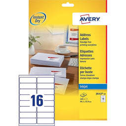 Avery - Etiket avery j8162-100 99.1x33.9mm wit 1600 stuks