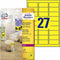 Avery - Etiket avery l6004-25 63.5x29.6 neon geel 675 stuks