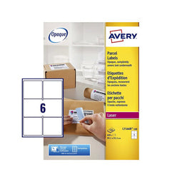 Avery - Etiket avery l7166b 99.1x93.1mm blockout 600 stuks