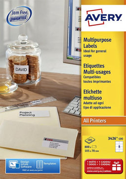 Avery - Etiket avery l4745rev-25 96x63.5mm afneembaar wit 200 stuks