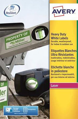Avery - Etiket avery l7060-20 63.5x38.1mm polyester wit 420 stuks