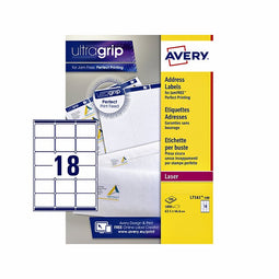 Avery - Etiket avery l7161-100 63.5x46.6mm wit 1800 stuks
