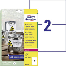 Avery etiketten L4717-20 210x297mm