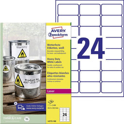Avery etiketten L4773-100 63.5X33.9mm