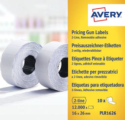 Avery etiketten voor prijstang non-permanent