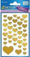 Avery folie etiket Z-design Creative gouden hartjes
