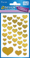 Avery folie etiket Z-design Creative gouden hartjes