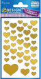 Avery folie etiket Z-design Creative gouden hartjes