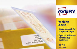 Avery - Frankeeretiket avery flo1 140x38mm 1000 stuks