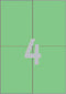 Avery gekleurde universele etiketten formaat 105 x 148 mm (b x h) 400 stuks groen